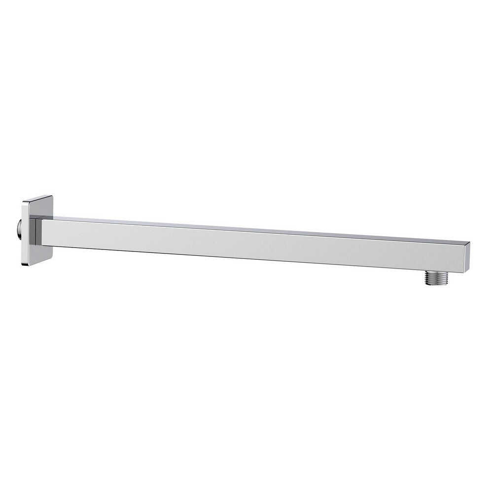 Braccio doccia quadrato lungo 40 cm con rosone