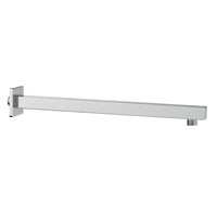 Braccio doccia quadrato lungo 40 cm con rosone