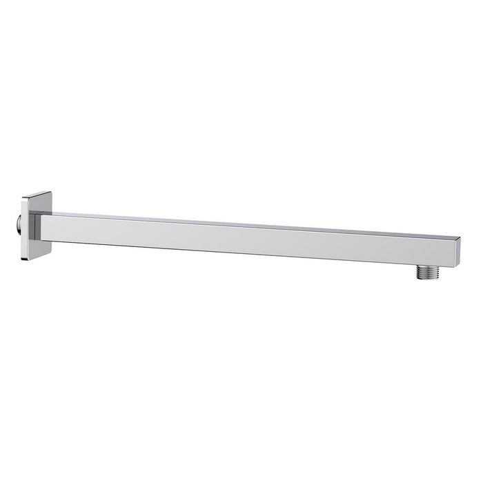 Braccio doccia quadrato lungo 40 cm con rosone