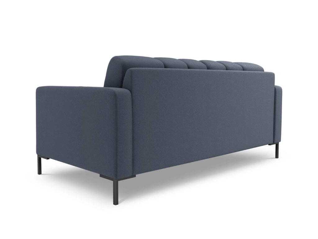 Cosmopolitan Design - Divano "Bali" 3 posti in tessuto strutturato blu scuro 