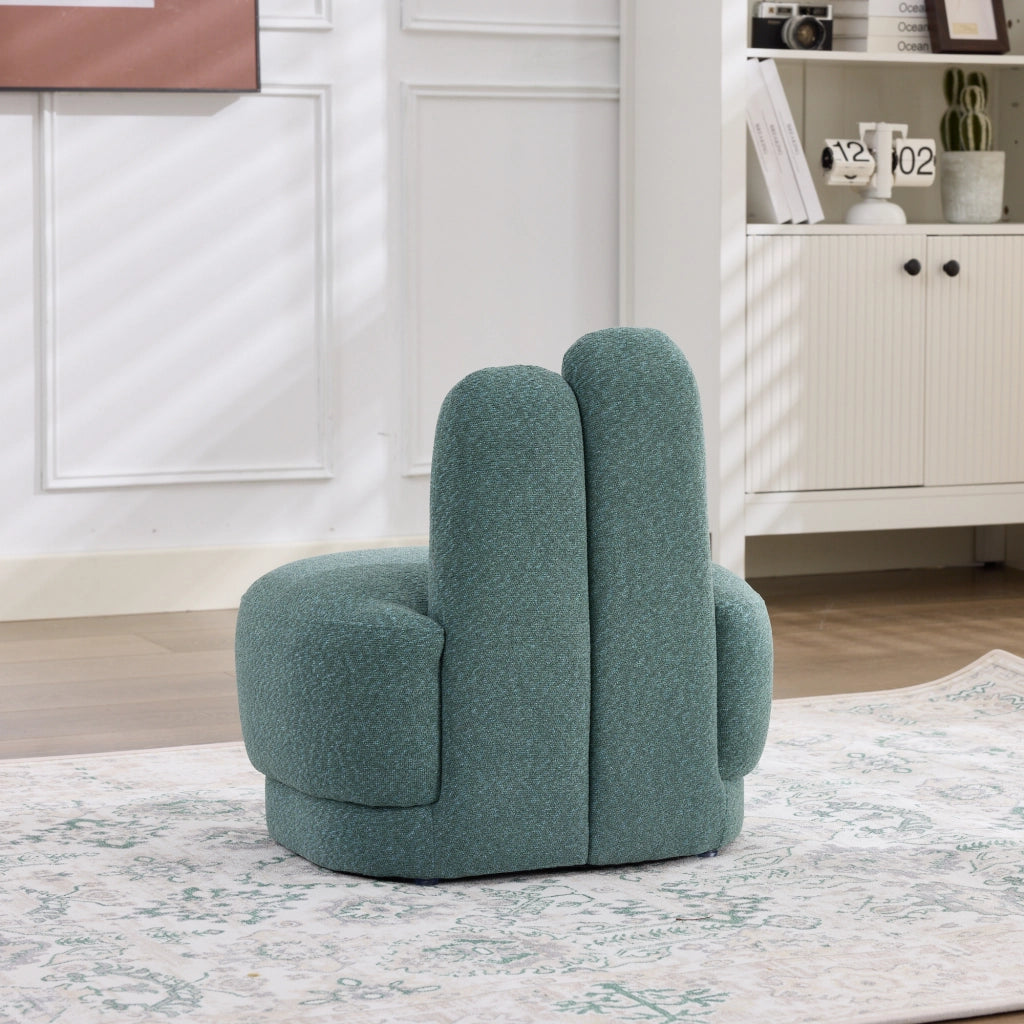 POUF A Forma di Coniglio Imbottito Verde in Tessuto, 6,2 kg