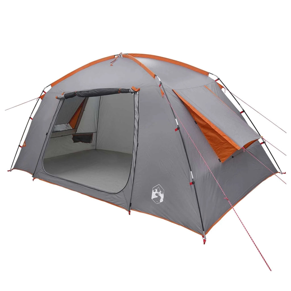 Tenda Capanna Grigio e arancione 400 x 210 x 180 cm Poliestere 42028517