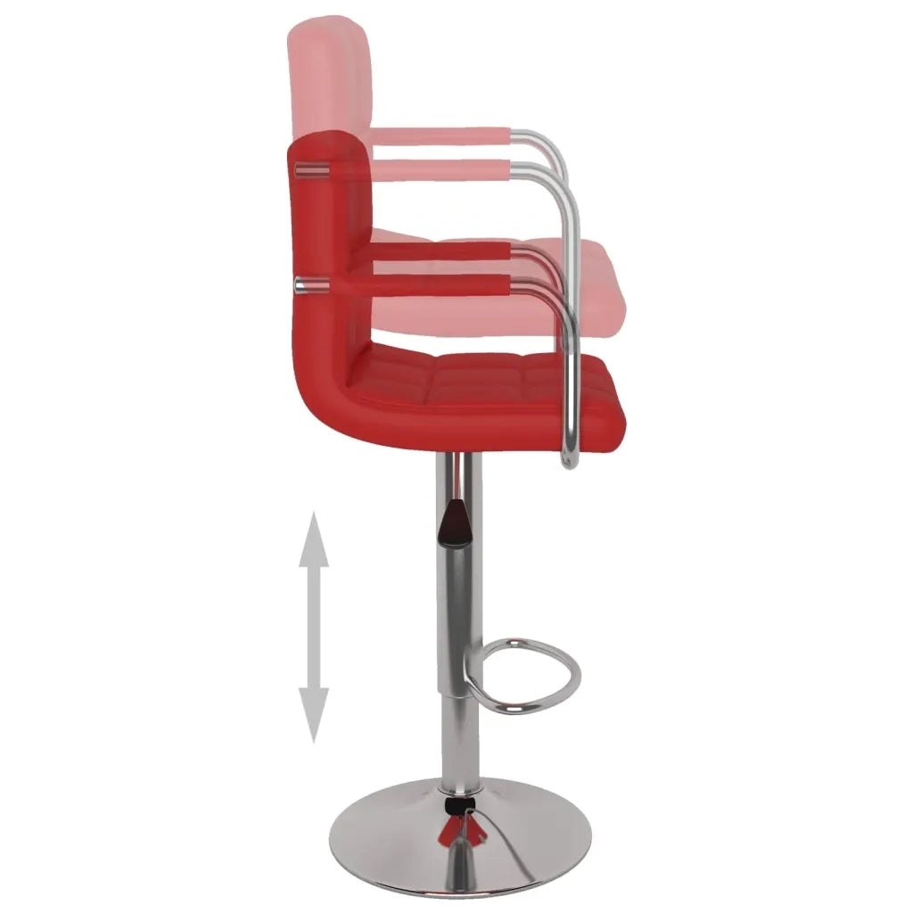 Sgabelli da Bar 2 pz Rosso Vino in Similpelle  cod mxl 69252