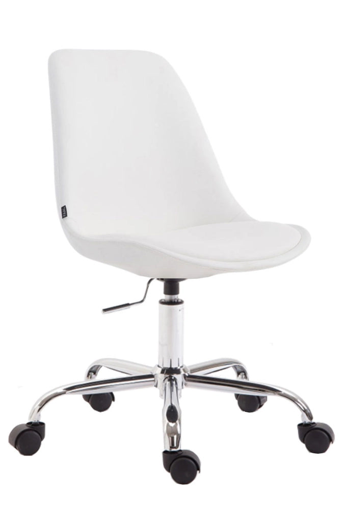 Sedia da ufficio Toulouse in similpelle bianco