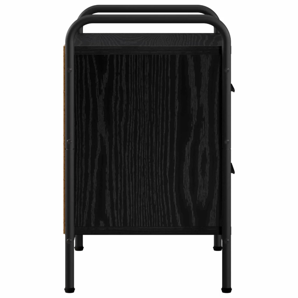 Armadio da Notte Rovere Nero 40 x 30 x 50 cm 8013482