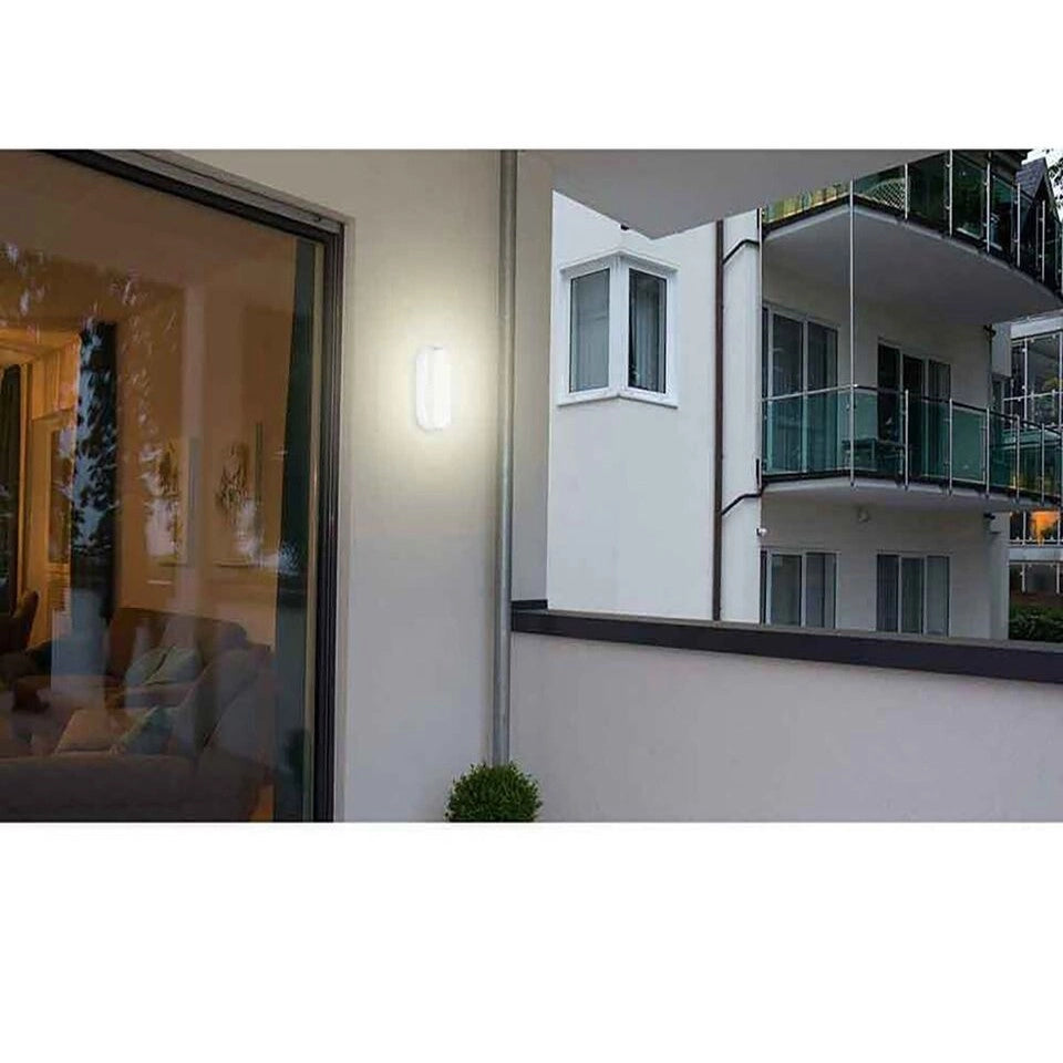 PLAFONIERA LED 9W DOME OVALE SENSORE MOVIMENTO IP56 BIANCO NATURALE 4000K 1521