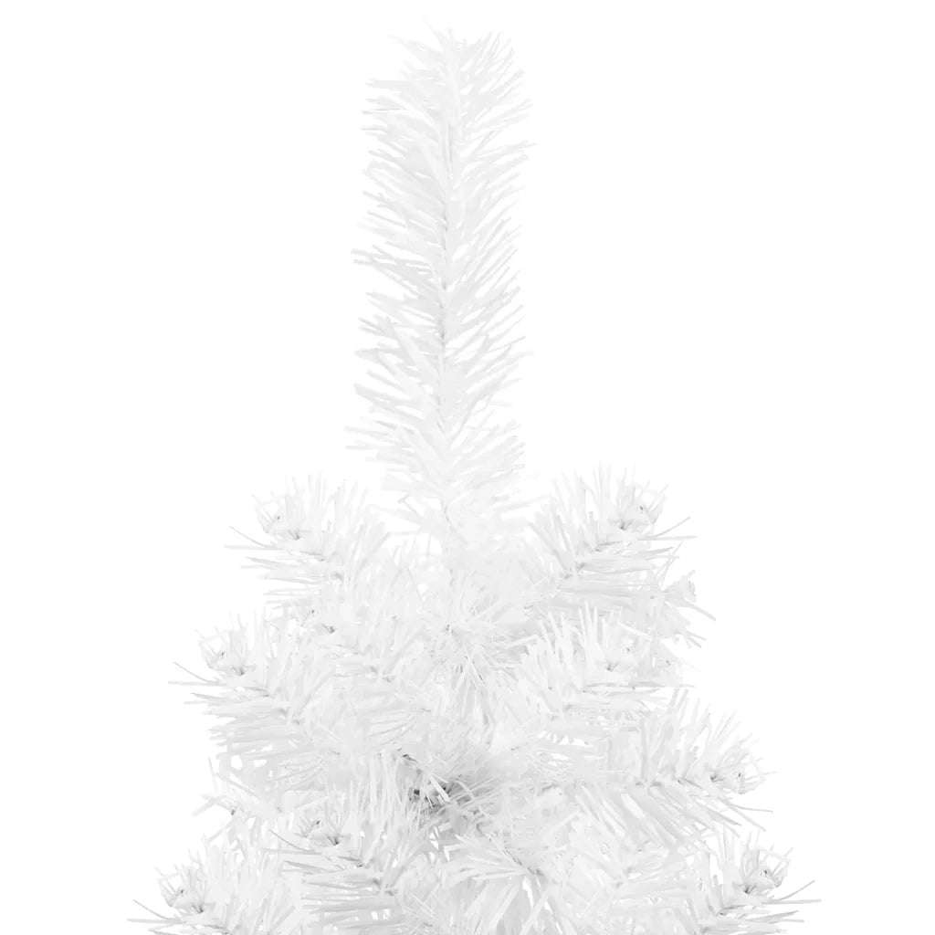 Albero Natale Artificiale Sottile a MetÃ  Supporto Bianco 120 cm