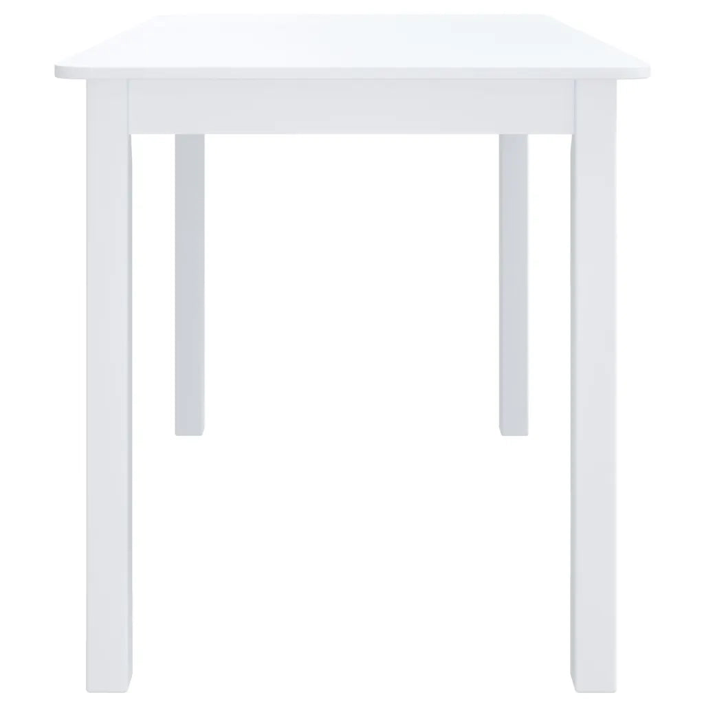 Tavolo da Pranzo Bianco 114x71x75cm in Legno Massello di Hevea cod mxl 9480