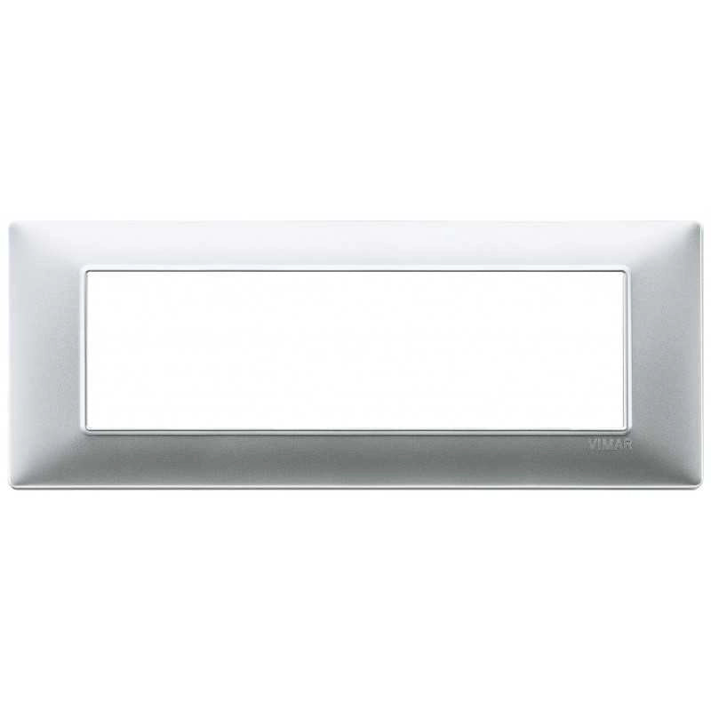14657.20 Placca 7 Moduli Argento Opaco Plana