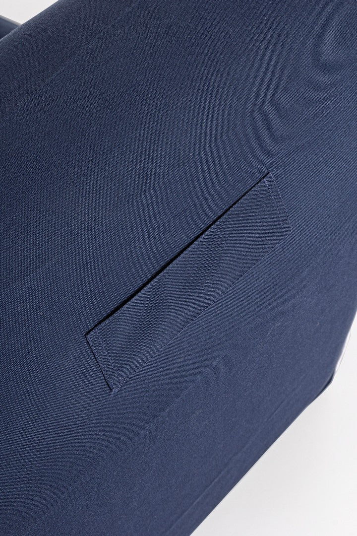 Poltrona Pouf Chaise Lounge Gonfiabile 90x60x70 cm in Poliestere Rihanna Blu