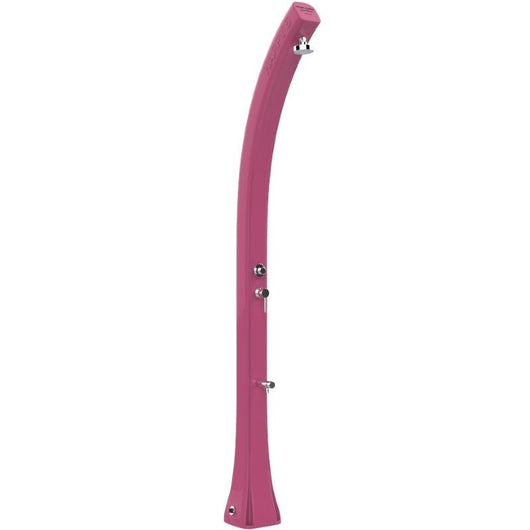 Doccia Solare In Polietilene Happy Beach 28 Litri Con Miscelatore, Lavapiedi E Pulsante Temporizzato Colore Fuxia Cv-F530/4003