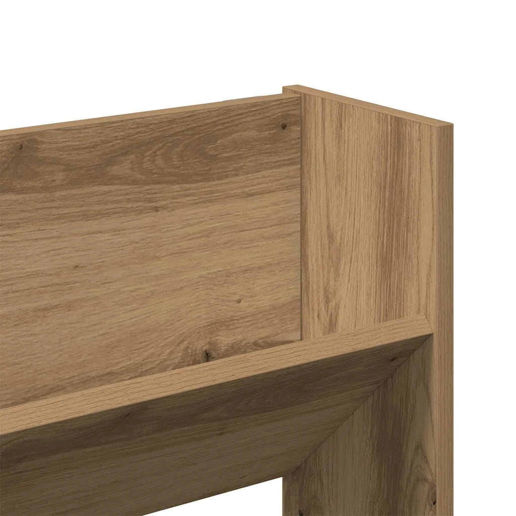 vidaXL Armadi per scarpe da muro 2 pcs rovere artigianale