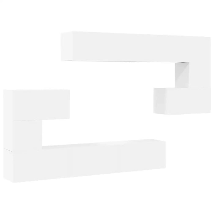 Set Mobili Porta TV 10 pz Bianco in Legno Multistrato 3078724