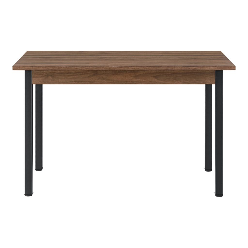 Tavolo da Pranzo Den Haag 120 x 60 cm Effetto Noce / Nero [en.casa]