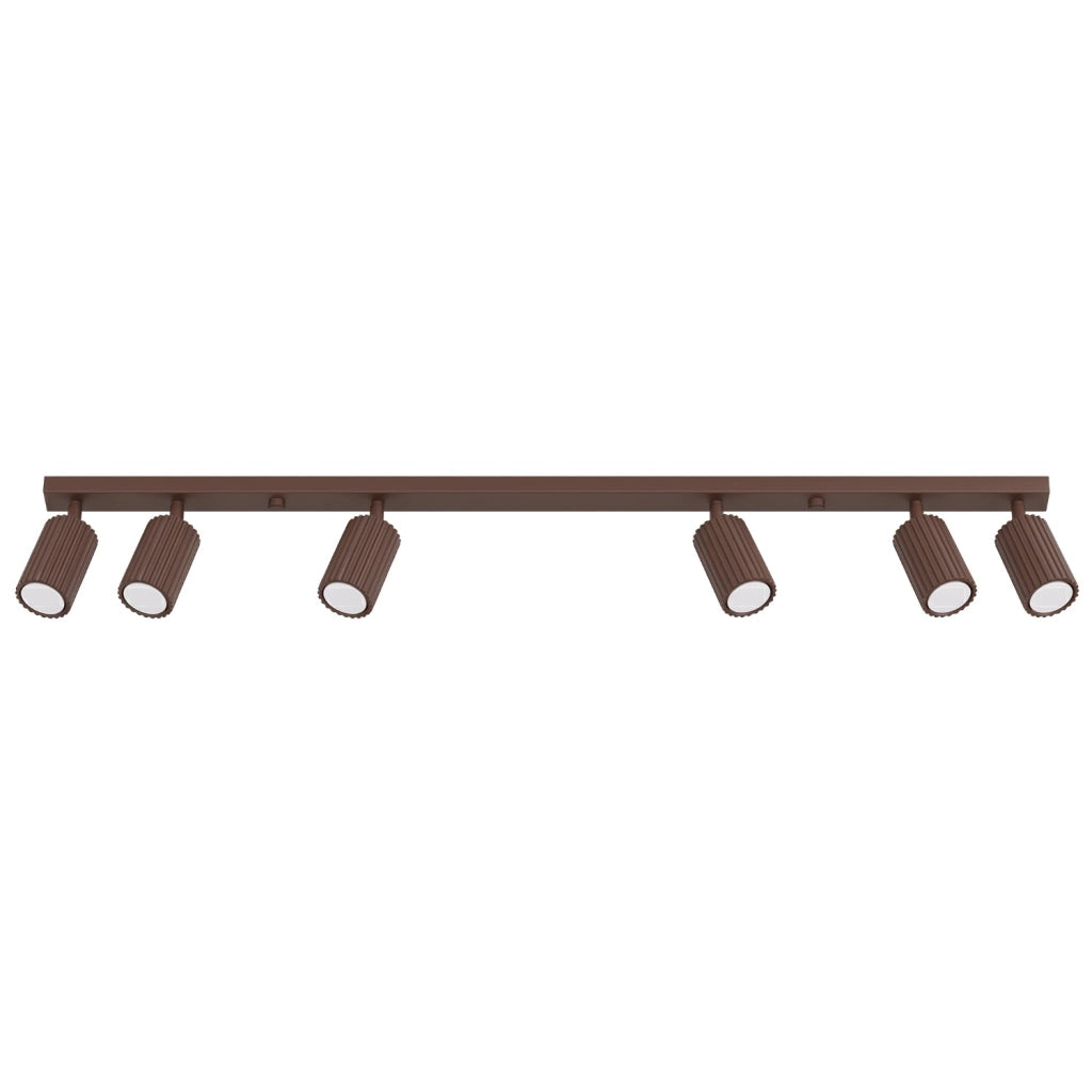 Plafoniera KARBON 6L marrone