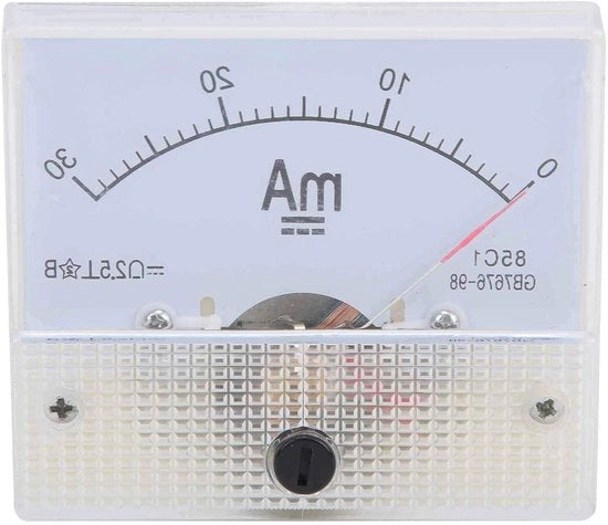 Ampèremetro Analogico 85C1 DC 0-30mA Indicatore a Puntatore - Principale Strumento di Misura con Struttura Semplificata