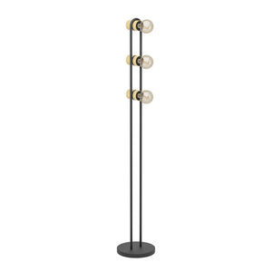 Piantana Vintage Chieveley Acciaio Nero 3 Luci E27