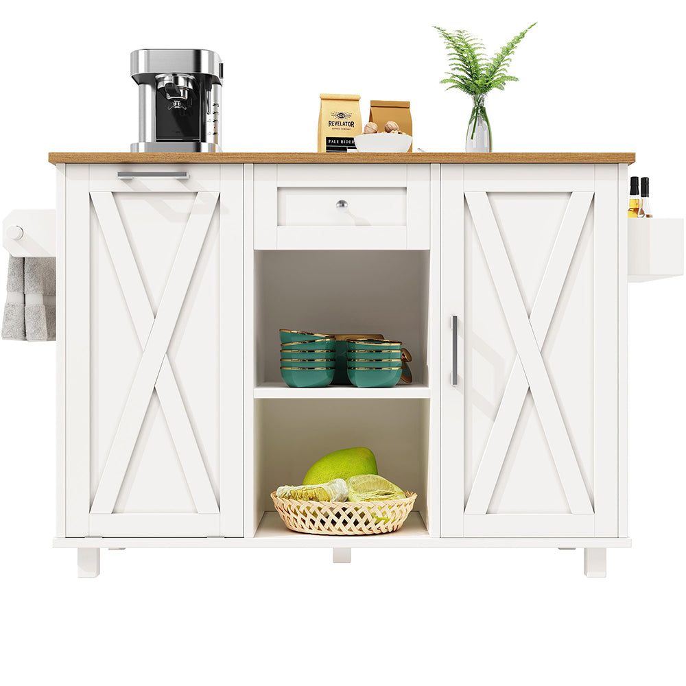 Isola cucina con pattumiera - Xylo - bianco spazio snack estendibile