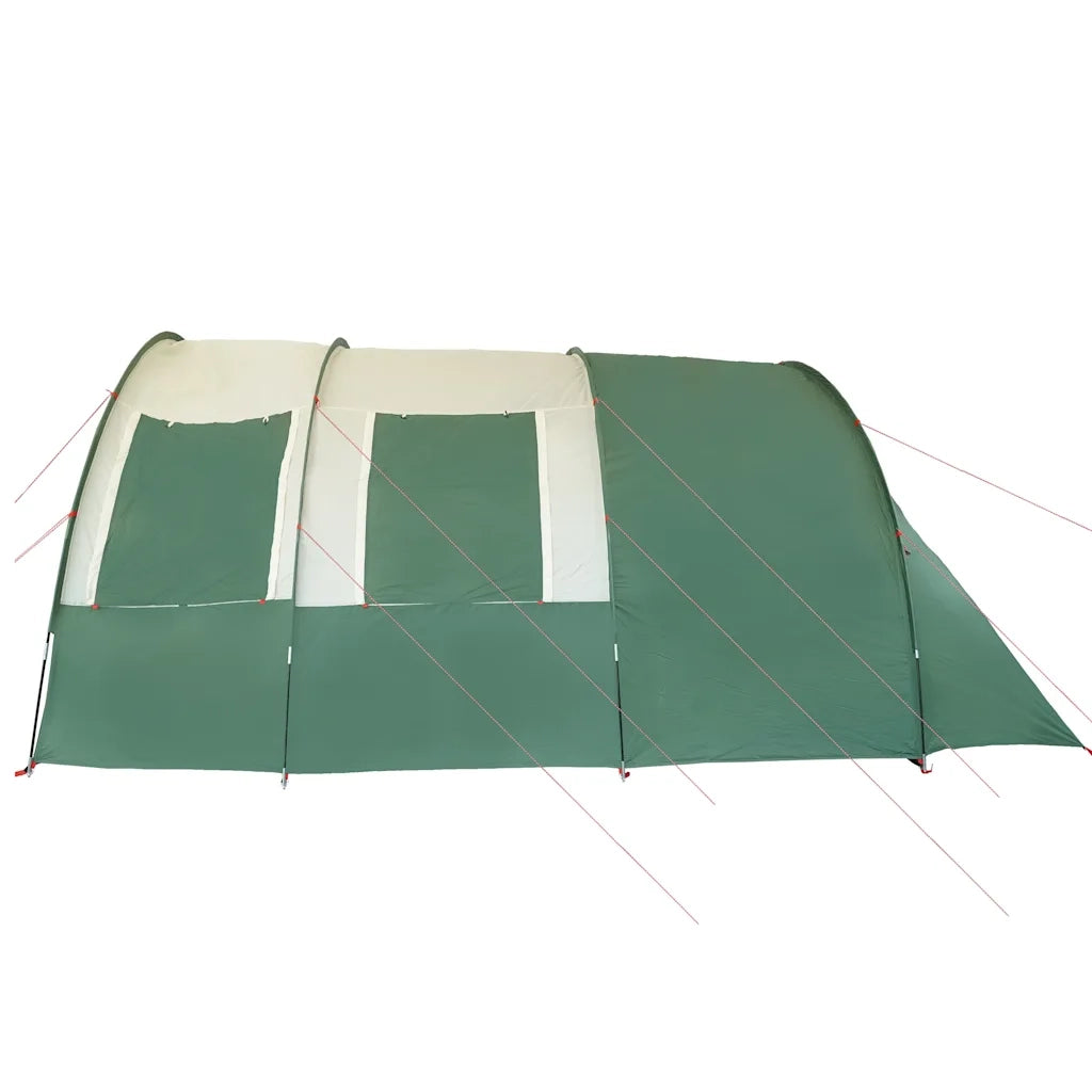 Tenda da Campeggio a Tunnel per 4 Persone Verde Impermeabile 94400