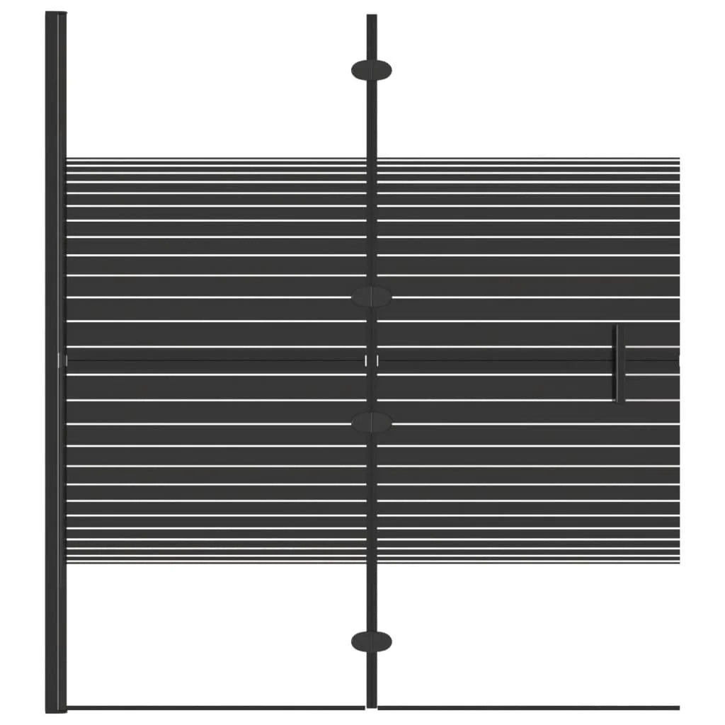 Box doccia pieghevole ESG per bagno 120 x 140 cm Nero 02_0002015