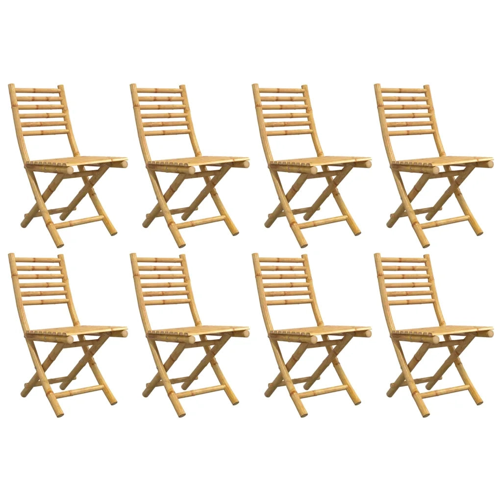 Sedie da Giardino Pieghevoli 4 pz 43x54x88 cm in Bambù 3278519