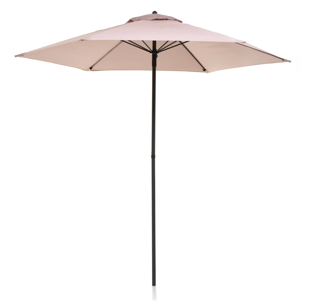 Ombrellone da Giardino Ø2,4 m Palo Ø32 mm in Ferro Telo in Poliestere Garden Grigio Chiaro