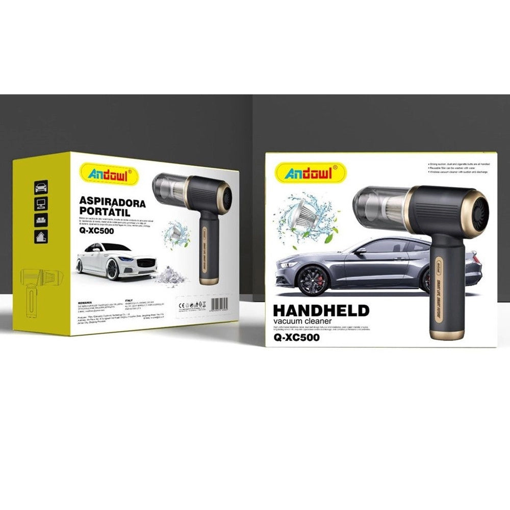 Trade Shop - Aspirapolvere Elettrico Portatile Ergonomico Per Pulizia Auto Con Filtro Rimovibile Q-xc500 -