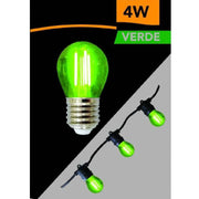 Trade Shop - Lampadina Led A Globo A Filamento G45 Attacco E27 4w Luce Colorata Verde G45a-tv -