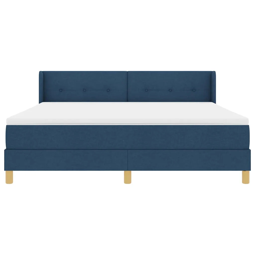 Letto a molle con materasso Blu 200 x 180 cm Tessuto 3341313