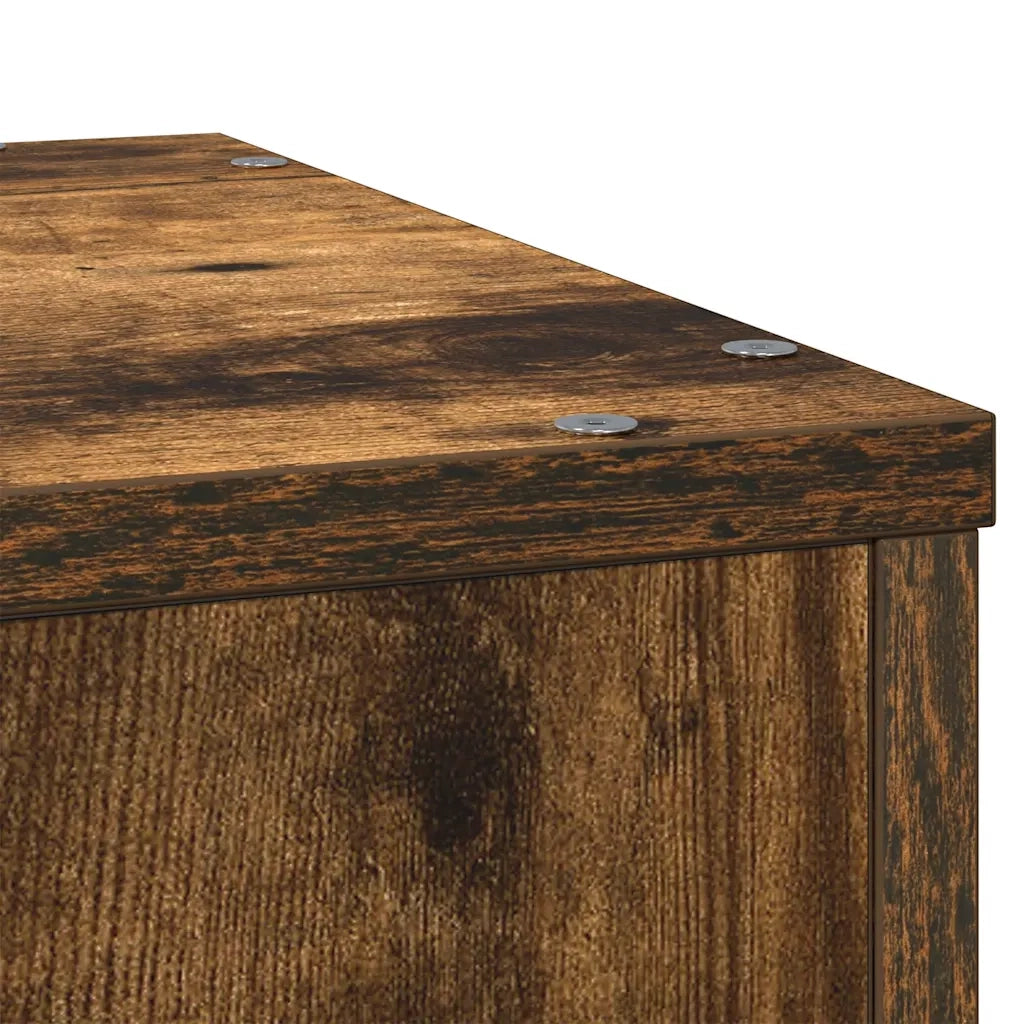 vidaXL Supporto per Piante Rovere Fumo 33x33x100 cm in Truciolato