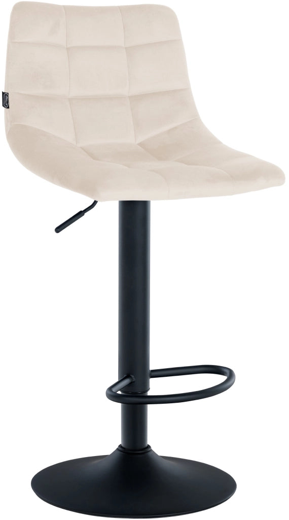 2er Set Barhocker Jerry Samt schwarz