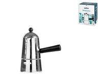 Caffettiera in alluminio carmencita manico nero tazze 1