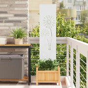 vidaXL Schermo per privacy in giardino Traforo Bianco 32 x 140 cm