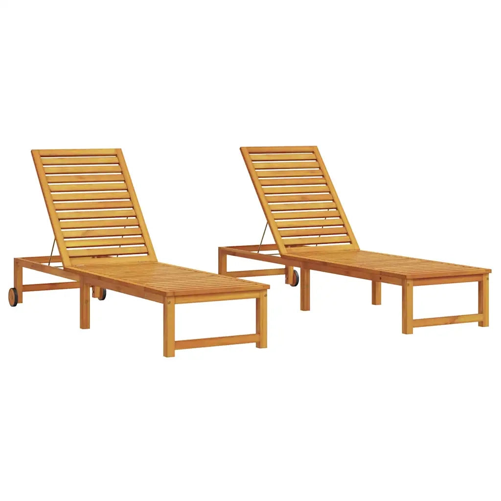 Lettino da sole 2 pcs Marrone 202 x 53 x 89 cm 3333828