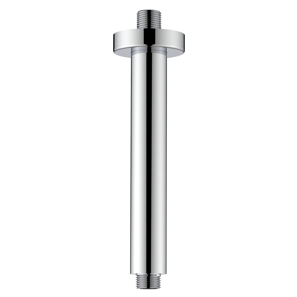 Braccio doccia a soffitto tondo 20 cm con fissaggio rinforzato