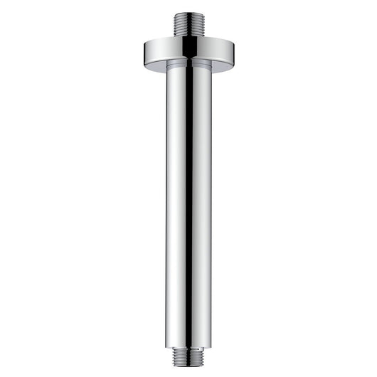 Braccio doccia a soffitto tondo 20 cm con fissaggio rinforzato