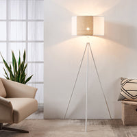 Piantana Contemporanea Arnhem 1 Luce Acciaio Bianco