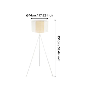 Piantana Contemporanea Arnhem 1 Luce Acciaio Bianco