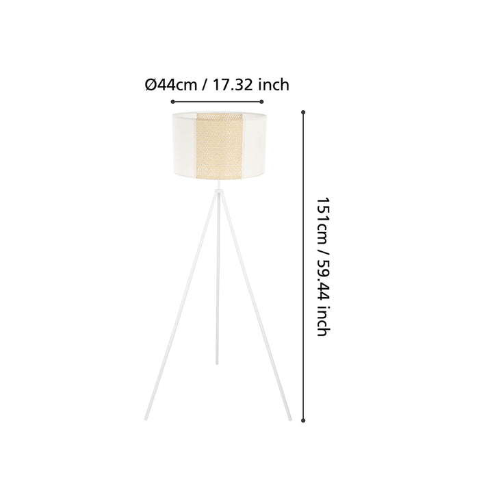 Piantana Contemporanea Arnhem 1 Luce Acciaio Bianco