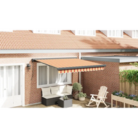 Tenda Retrattile Gialla e Bianca 3x2,5 m in Tessuto e Alluminio 3154556