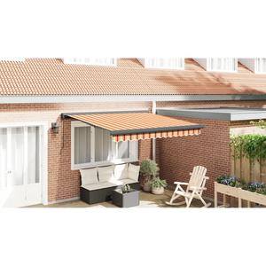 Tenda Retrattile Gialla e Bianca 3x2,5 m in Tessuto e Alluminio 3154556