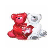 Trade Shop - Set 2 Pezzi Festoni Palloncini Palloncino Happy Bear Orsetti Cuore Orsetto -
