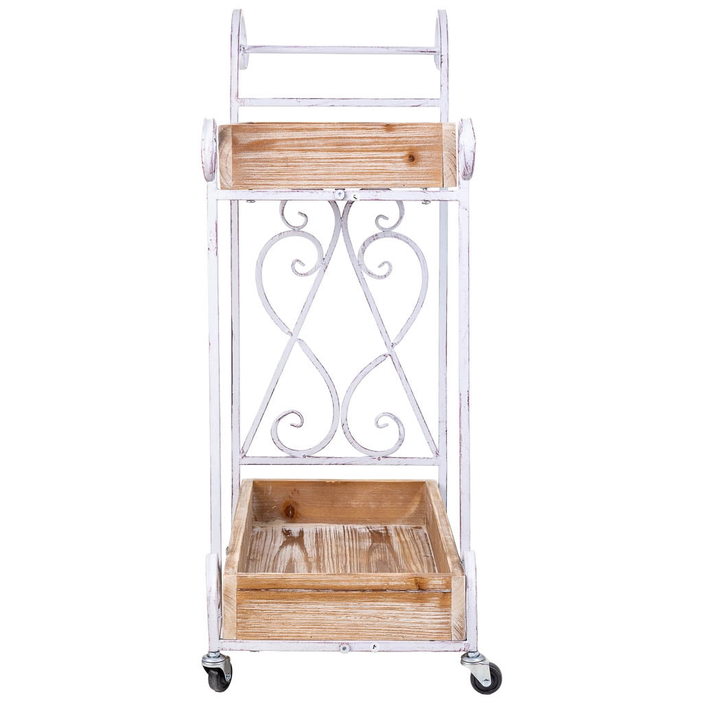 Carrello espositivo marrone, 62x35x86h cm