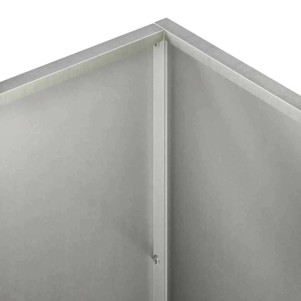 Vaso da giardino 2 pz Argento 50 x 50 x 75 cm Acciaio Inox 8005395