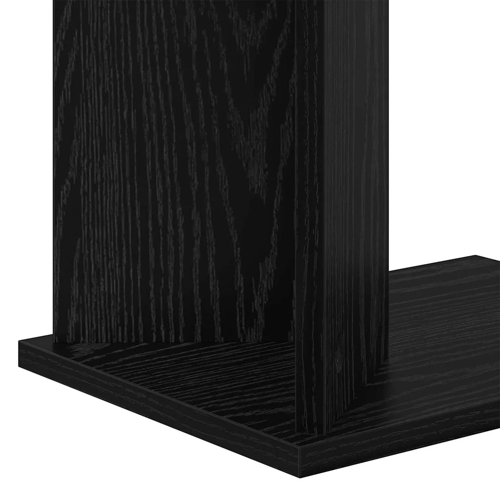 Tavolino Rovere Nero 35 x 25 x 50 cm Legno multistrato 891185