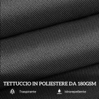 Ombrellone da Giardino Doppio con Apertura a Manovella, in Acciaio e Poliestere, 460x270x240 cm, Nero