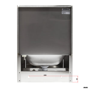 Lavello professionale acciaio inox paraspruzzi Lavamani con comando a ginocchio