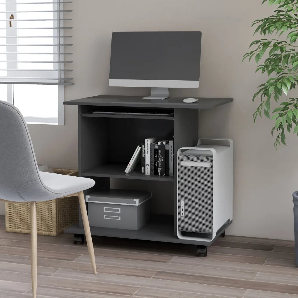 Scrivania per Computer Grigia 80x50x75 cm in Truciolato cod mxl 71151