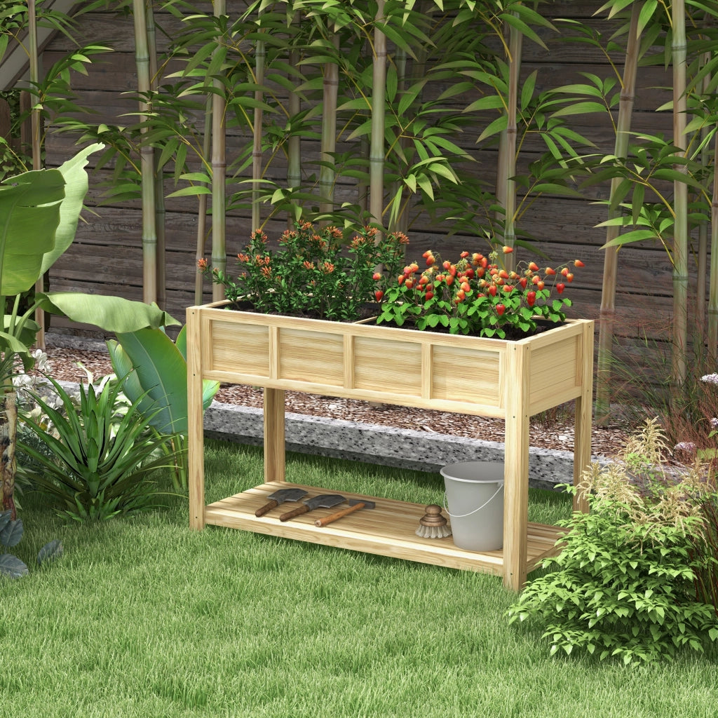 Jardiniere con separatore amovibile ¨C zephmum ¨C grigio 115x46x75 cm