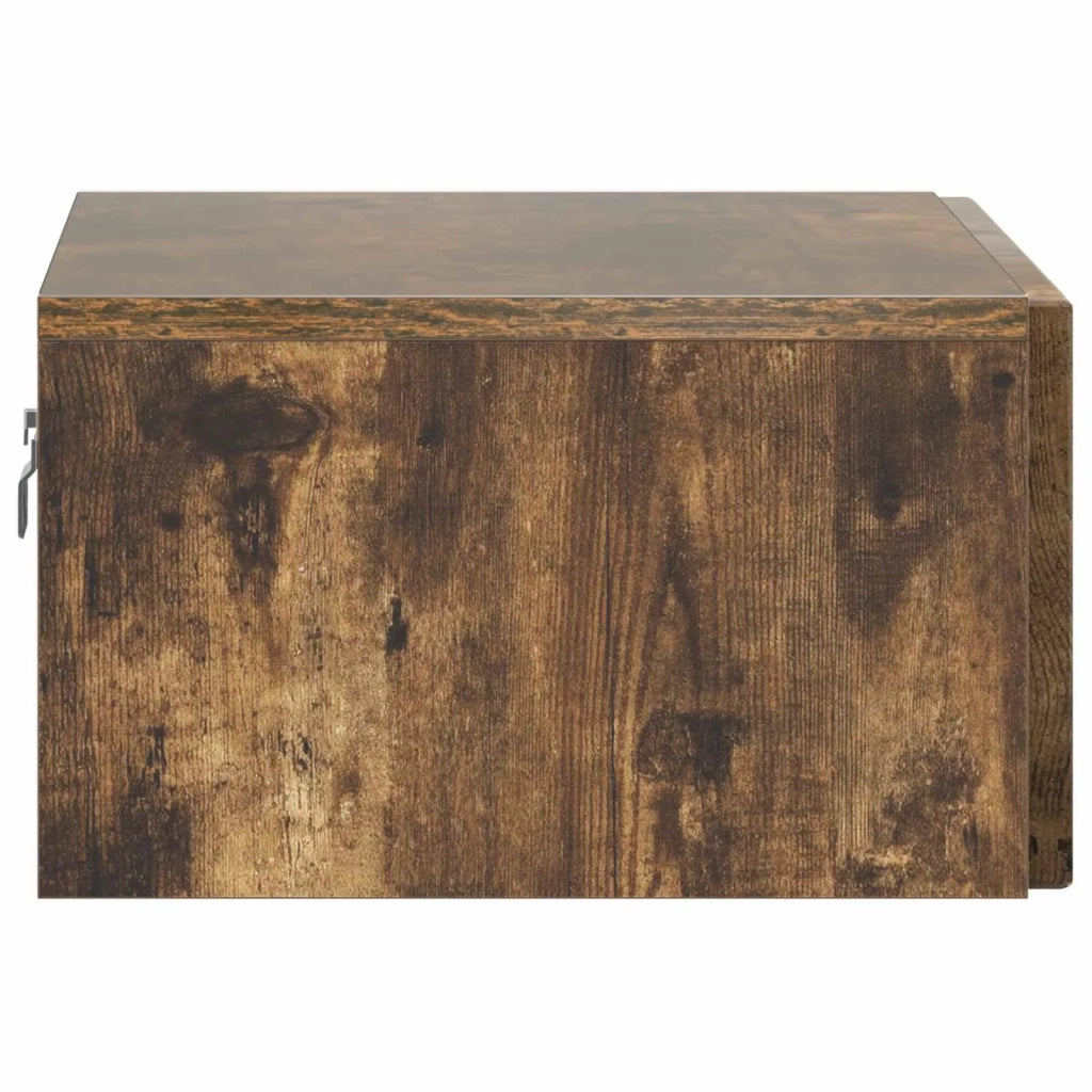 Mobiletto da notte a muro Rovere Fumo 49 x 34,5 x 20 cm 898455